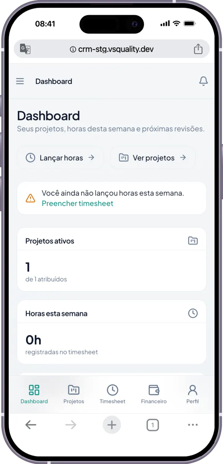 Portal do consultor no celular