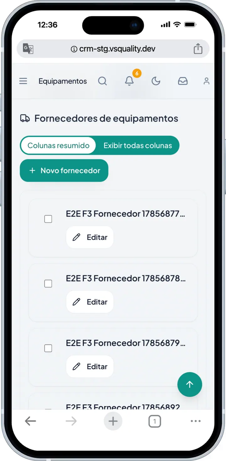 Equipamentos mobile
